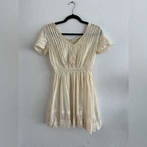 Urban Outfitters Thistlepearl Cottagecore Cream Crochet Lace Dress